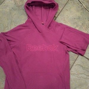 NEW LADIES MEDIUM PINK FLEECE REEBOK HOODIE